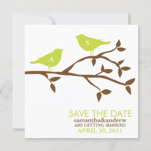 Invitation Monogrammes Inséparables mariage Enregistrer les c
