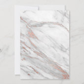 Invitation Monogrammes modernes Rose Gold Marble Coeur Mariag (Dos)