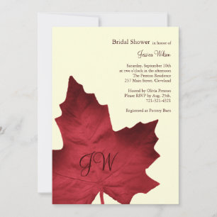 Invitation Monographie Automne de douche nuptiale 