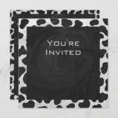 Invitation Monographie dalmate noir et blanc (Devant / Derrière)