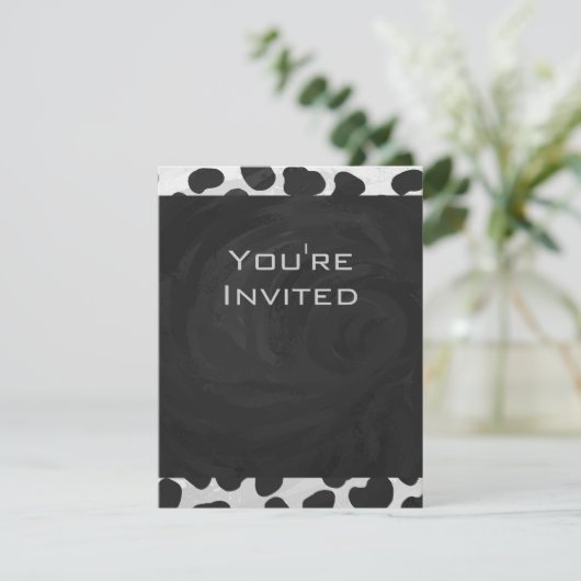 Invitation Monographie dalmate noir et blanc (Debout devant)