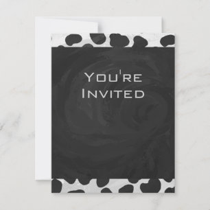 Invitation Monographie dalmate noir et blanc