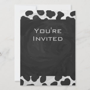 Invitation Monographie dalmate noir et blanc
