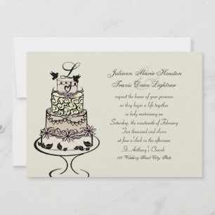 Invitation Monographie de gâteau mariage / Mariage