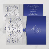 Invitation monographie de marine et d'argent (Devant / Derrière)