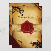 INVITATION MONOGRAPHIE DE PARCHEMENT DES NAVIRES MAGIQUES ET  (Devant / Derrière)