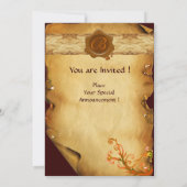 INVITATION MONOGRAPHIE DE PARCHEMENT DES NAVIRES MAGIQUES ET (Dos)