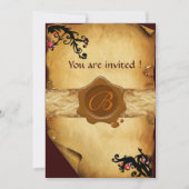 INVITATION MONOGRAPHIE DE PARCHEMENT DES NAVIRES MAGIQUES ET (Devant)