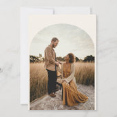 Invitation Monographie florale classique en ivoire mariage ph (Dos)