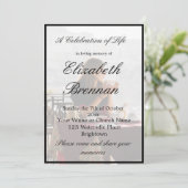 Invitation Monographie funéraire Monogramme Elegant Black Inv (Debout devant)