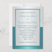 Invitation Monographique Aqua-Marine et Argent II (Dos)