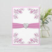 Invitation monographique rose et blanc (Debout devant)