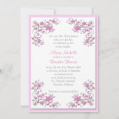 Invitation monographique rose et blanc (Dos)