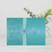 Invitation monographique Turquoise et aquacole (Debout devant)