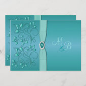 Invitation monographique Turquoise et aquacole (Devant / Derrière)