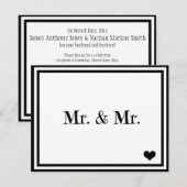Invitation Monsieur & Monsieur (Devant / Derrière)