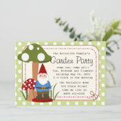 Invitation Monsieur Mushroom Garden Gnome (Debout devant)