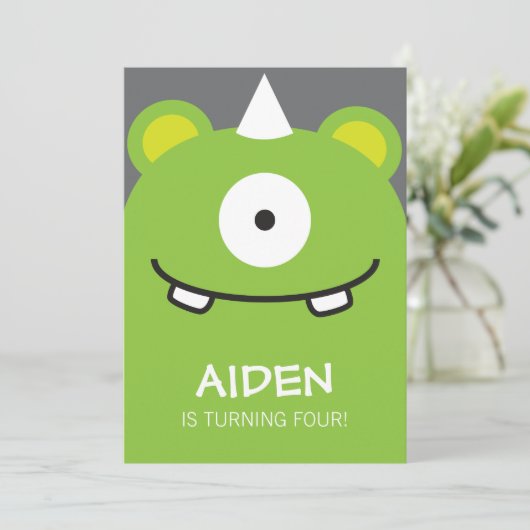 Invitation Monster (Debout devant)