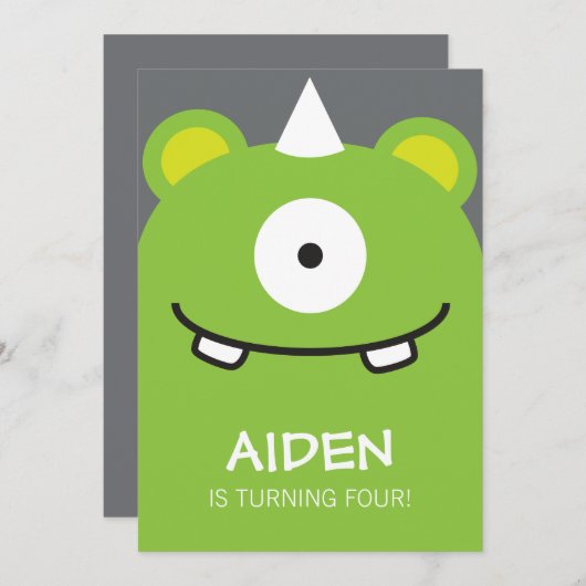 Invitation Monster (Devant / Derrière)