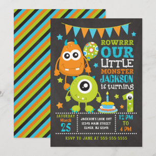 Invitation Monster 1er Anniversaire