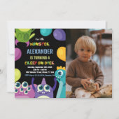 Invitation Monster Anniversaire Invitations, Monstres photo (Devant)