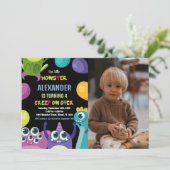 Invitation Monster Anniversaire Invitations, Monstres photo (Debout devant)