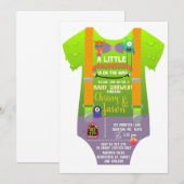 Invitation Monster Baby shower - Ils ont créé un Monster (Devant / Derrière)