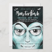 Invitation Monster Bash Fun Éffrayant Vampire Halloween (Devant)