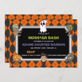Invitation Monster Bash Halloween (Devant / Derrière)