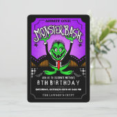 Invitation Monster Bash Halloween Anniversaire Fête Invitatio (Debout devant)