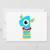 Invitation Monster Boys 1ère fête d'anniversaire Photo (Dos)