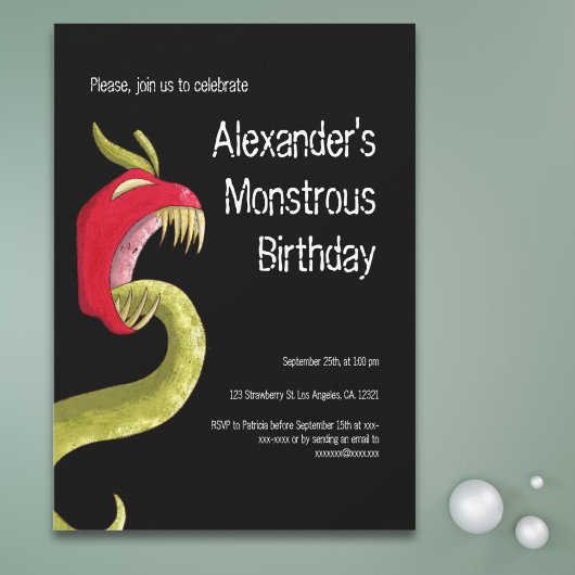 Invitation Monster Boys fête d'anniversaire