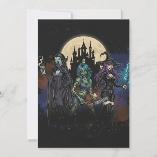 Invitation Monster Girls Night Out Fun Halloween Party (Dos)