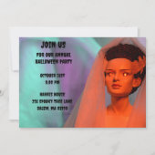Invitation Monster Green et Red Bride de Frankenstein (Devant)