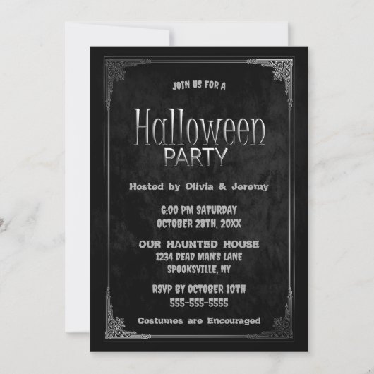 Invitation Monster Halloween (Devant)