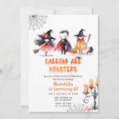 Invitation Monster Halloween Costume fête garçon anniversaire (Devant)