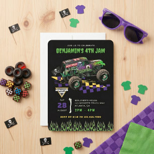Invitation Monster Jam - Anniversaire de Grave Digger