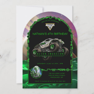 Invitation Monster Jam - Anniversaire Invasion Alien