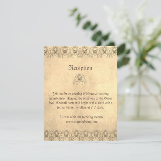 Invitation Monster lion medieval (Debout devant)