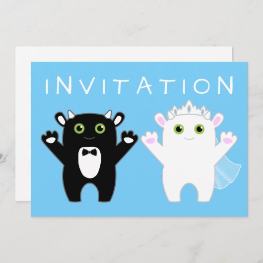 Invitation Monster Mariage (Devant / Derrière)