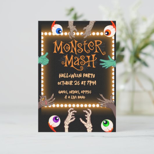 Invitation Monster Mash (Debout devant)