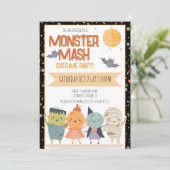 Invitation Monster Mash Costume Party Enfants Halloween (Debout devant)