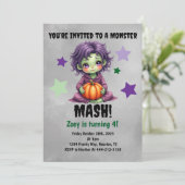 Invitation Monster Mash fête d'anniversaire (Debout devant)