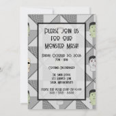 Invitation Monster Mash Gris (Dos)