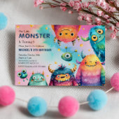 Invitation Monster Mash mignonne Whimsical pour enfants fête