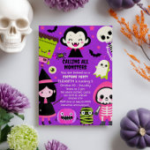 Invitation Monster Mash Purple Kids Halloween fête d'annivers