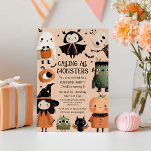 Invitation Monster Mash Whimscher Halloween fête d'anniversai