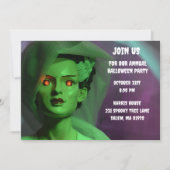 Invitation Monster Purple et Épouse verte de Frankenstein (Devant)