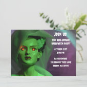 Invitation Monster Purple et Épouse verte de Frankenstein (Debout devant)