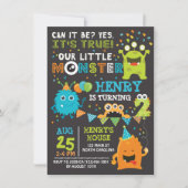 Invitation Monster Second Birthday, Invitation Mon (Devant)